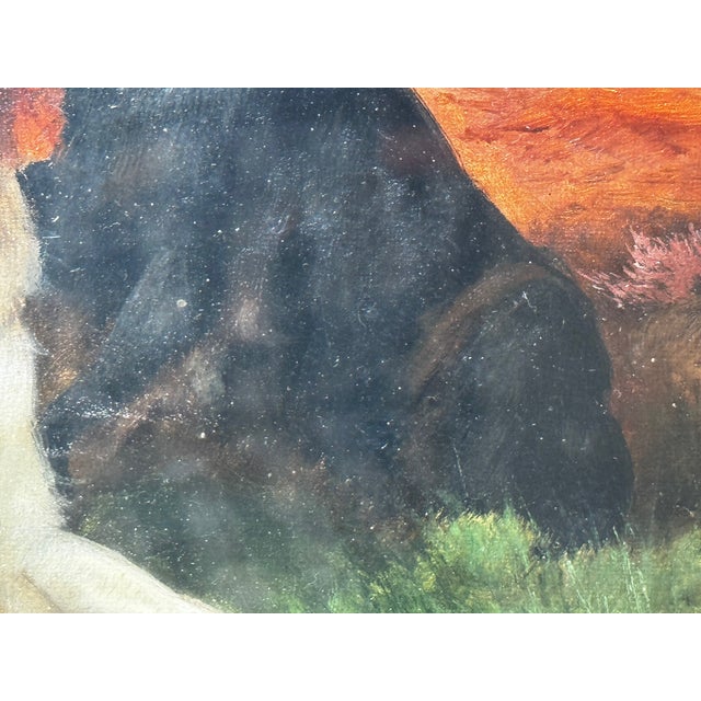 English Victorian Hunting Oil Painting “Game Dogs” – Robert Cleminson (1864–1903) Gilt Framed For Sale - Image 13 of 18