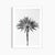 This large palm tree art print is an eye-catching contemporary piece of minimalist black and white artwork, a fine art...