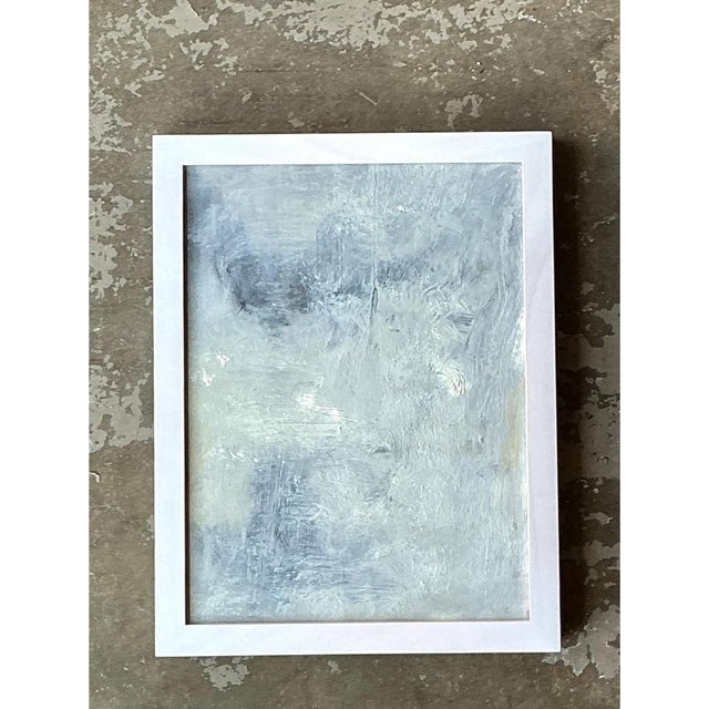 Wood Vintage Abstract Expressionist Painting For Sale - Image 7 of 12