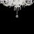 Brass Vintage Crystal, Glass & Brass 6-Light Chandelier C1940 For Sale - Image 8 of 10
