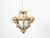 Wood Early 20th Century French Baroque Style Giltwood Lantern with Carved Volutes and Textured Glass For Sale - Image 7 of 11