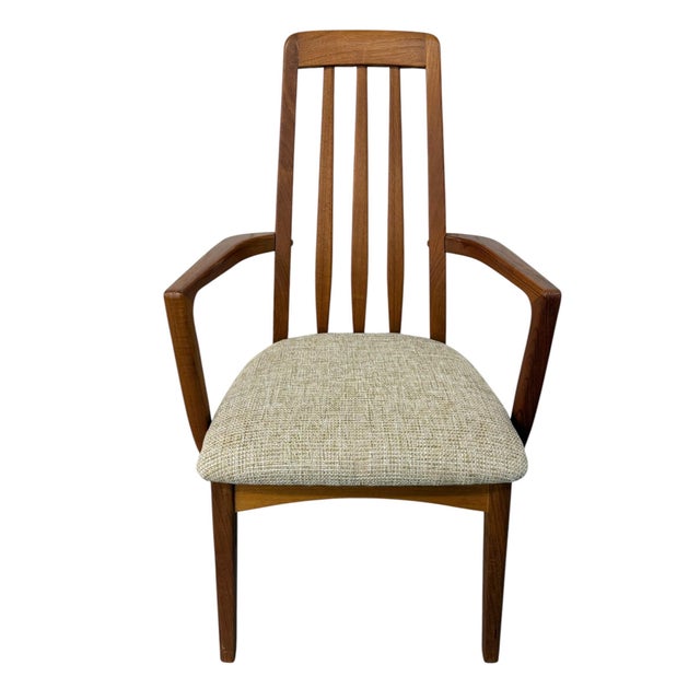 Vintage Danish Modern Teak "Eva" Style Dining Chairs - Set of 8 For Sale - Image 4 of 9