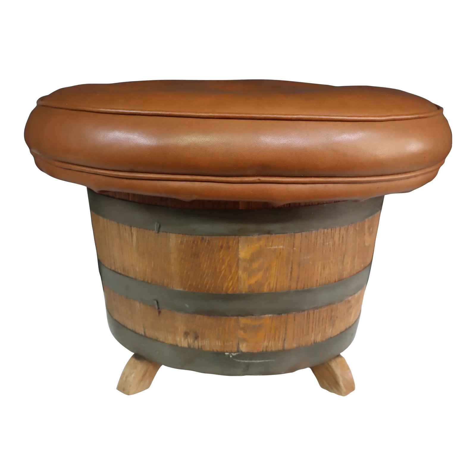 Whiskey Barrel Ottoman Chairish