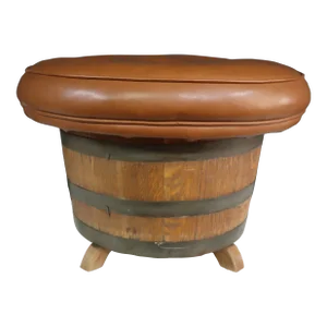 Whiskey Barrel Ottoman