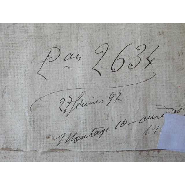 Paper Antique French Textile Design For Sale - Image 7 of 7