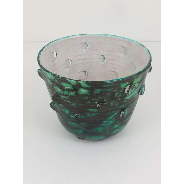 Austrian Art Nouveau Ceramic Pottery Flower Pot by Michael Powolny, 1920s For Sale - Image 6 of 11