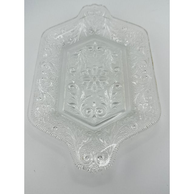 Transparent Vintage Indiana Glass Tray, Cream & Sugar Set For Sale - Image 8 of 11
