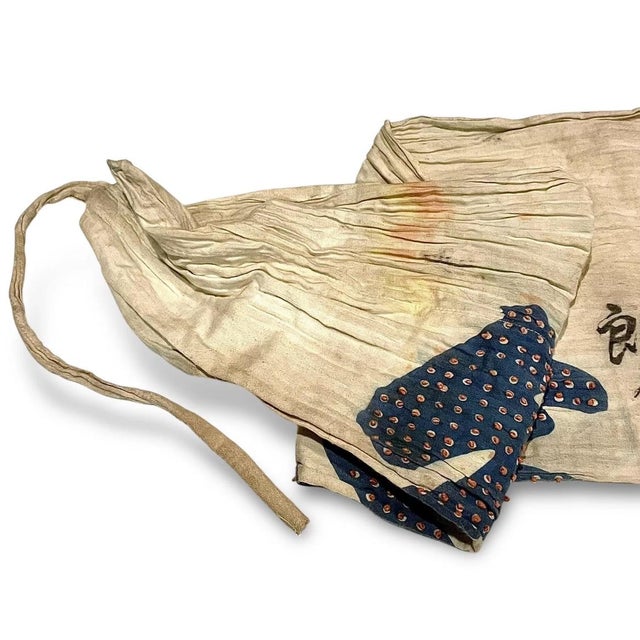 Japanese Wwii Sennenbari 1000 Stitch Belt 千人針 Intact Ties Rising Sun Good Luck Imperial Japan For Sale - Image 3 of 12