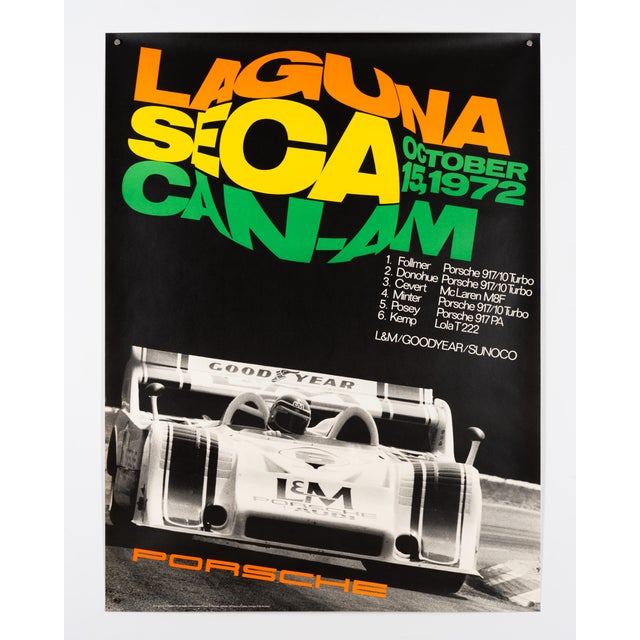 Original Porsche Poster by Erich Strenger, 1972 For Sale - Image 3 of 9
