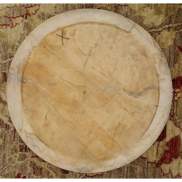 19th Century French Weisweiler Style Marble Top Gueridon Table by Henry Dasson For Sale - Image 9 of 11