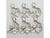 Vintage Italian Handmade Vine Leaf Shaped Silver Table Place Holder, Arezzo, Italy, 1980s, Set of 6 For Sale - Image 9 of 9