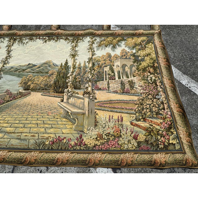 Green Hammacher Schlemmer Italian Terrace Tapestry For Sale - Image 8 of 12