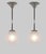 HETTIER & VINCENT and Verreries des Hanots A pair of 1925-1930 French art deco pendant chandeliers by Hettier & Vincent in...