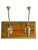 Mid 20th Century Pair of Vintage French Mid Century Wood and Metal Double Wall Hooks on Wood Plaques For Sale - Image 5 of 18