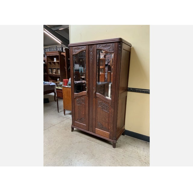 Brown Historicist Linen Cupboard, 1930s For Sale - Image 8 of 11