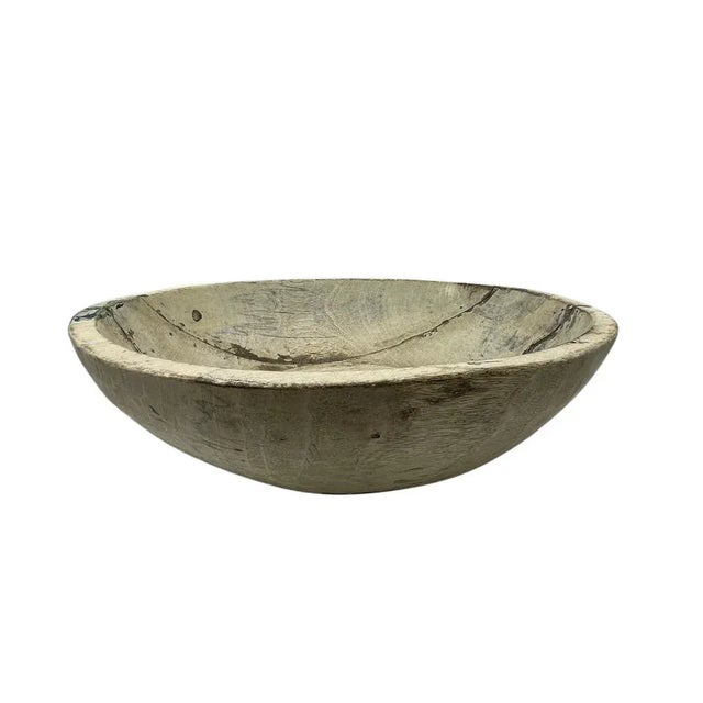 Farmhouse Vintage Wooden Parat Bowl - Small For Sale - Image 3 of 5