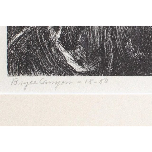 Antique Original Limited Edition Etching Signed by Artist Adele Watson Titled "Bryce Canyon" 1873 - 1947 For Sale - Image 4 of 8