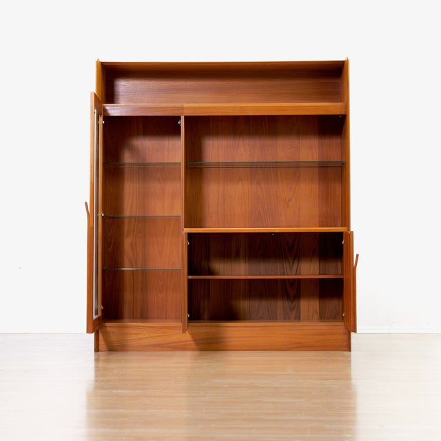 Mid-Century Modern Mid Century Danish China Cabinet Bookcase For Sale - Image 3 of 8