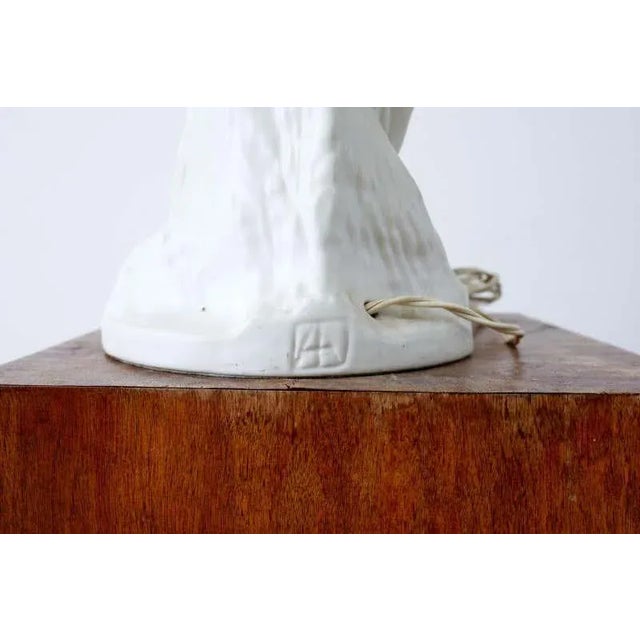 Ceramic Van Briggle Figural Sculpture Porcelain Table Lamp For Sale - Image 7 of 13