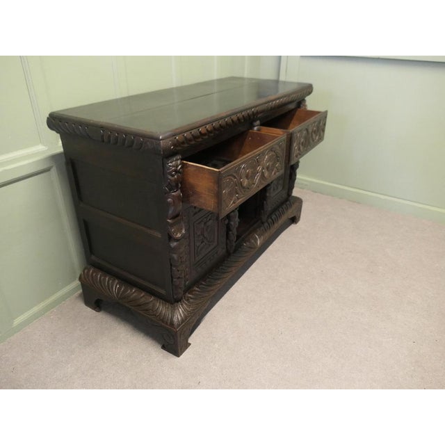 Wood Antique Oak Dresser Base, 1800 For Sale - Image 7 of 9