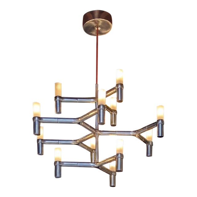 Nemo Chrome Minor Chandelier ( Polished Chrome ) 12 Lights For Sale