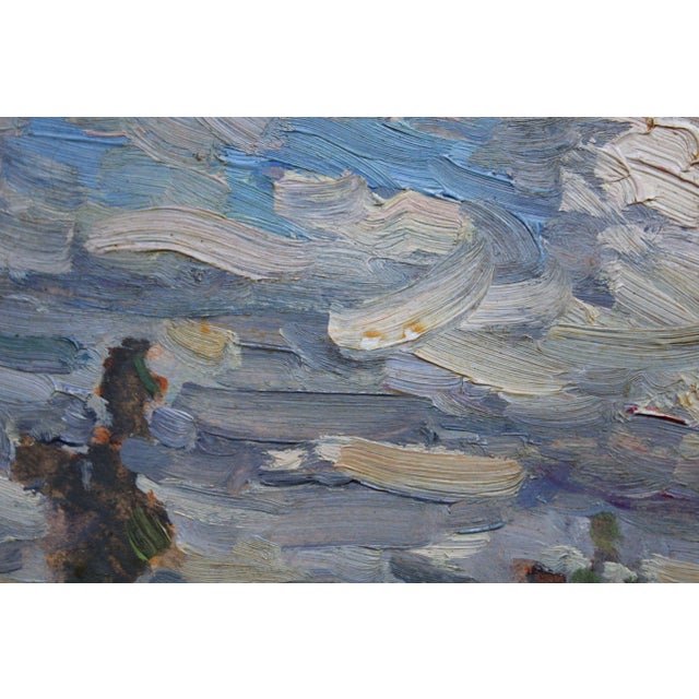 1940s Janis Pupols, Spring Sunny Day, Oil on Cardboard For Sale - Image 5 of 10