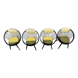 Modern Chairs with Lime Green Upholstery, 2000s, Set of 4 For Sale