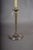 1940s Vintage Brass Table Lamp, Worn Silver-Tone Finish, Pleated Shade, 1940s For Sale - Image 5 of 7