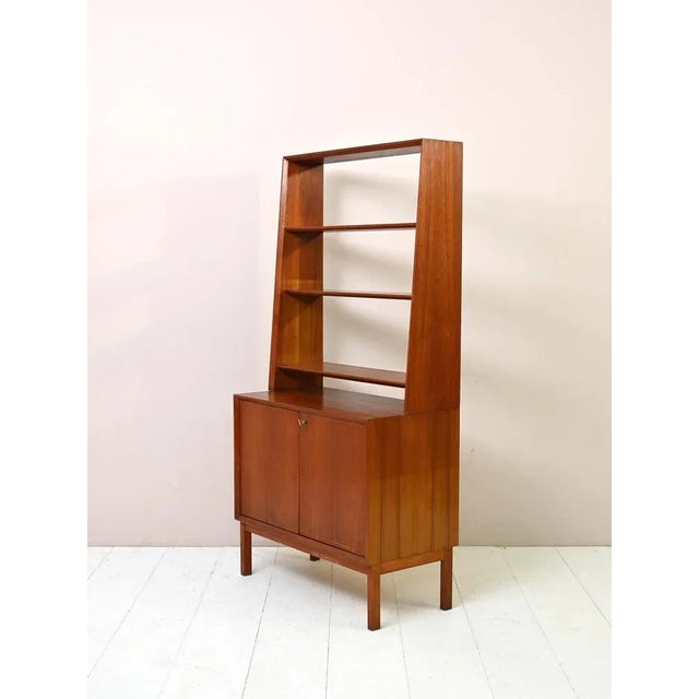 Scandinavian Library with Container Compartment, 1960s For Sale - Image 4 of 12