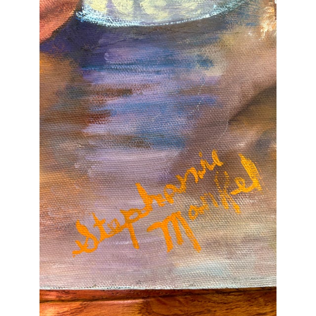 Vintage Impressionist Still Life Oil Painting For Sale - Image 4 of 7