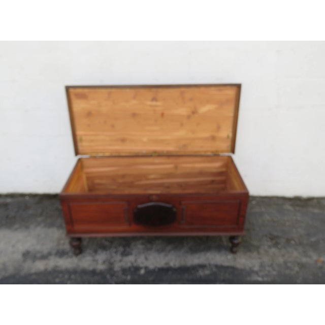 Lane Carved Bench Cedar Hope Chest Blanket Trunk 6113 For Sale In Miami - Image 6 of 15