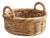 Vintage French-Style Basket W/ Twisted Rim and Double Handles For Sale