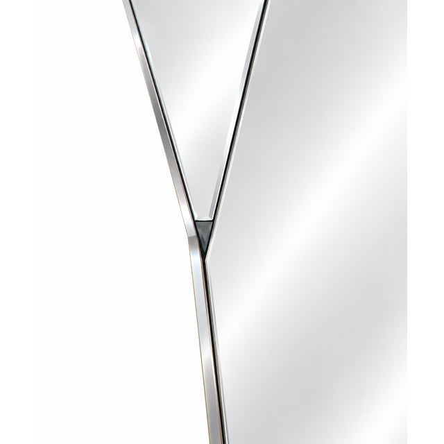 Large Italian Asymmetrical Wall Mirror with a Multi-Faceted Geometric Design, 1990s For Sale - Image 9 of 10