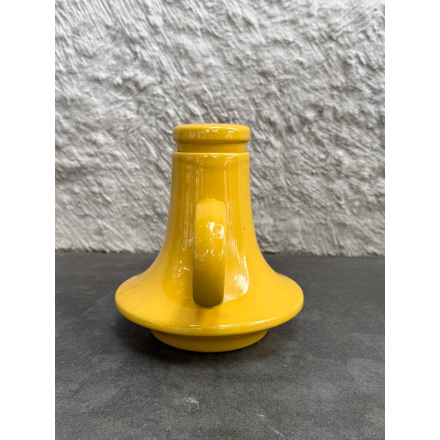 1960s Pompeo Pianezzola Zanolli & Sebellin Italy Teapot Ceramic Yellow Postmodern For Sale - Image 4 of 9