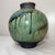 Vintage Signed Tom Neugebauer Black Green Drip Glaze Raku Blackware Pottery Vase For Sale - Image 4 of 14
