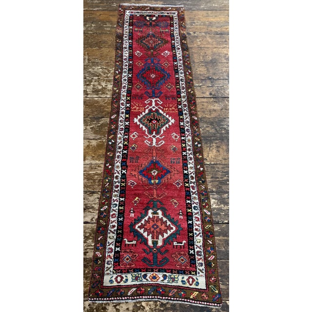 Antique Heriz Runner Rug in Wool, 1890s For Sale - Image 4 of 18