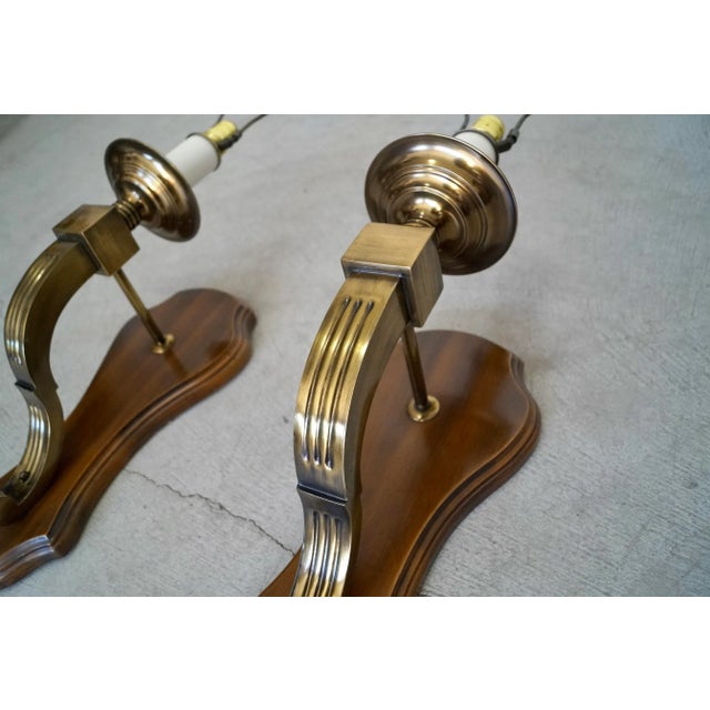 Wood 1970's Hollywood Regency Wall Lamps Sconces - a Pair For Sale - Image 7 of 13