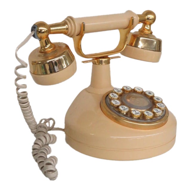 1982 Western Electric Rotary Telephone Celebrity Design Line Gold Accents 5127b For Sale