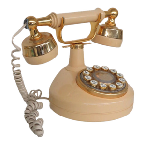 1982 Western Electric Rotary Telephone Celebrity Design Line Gold Accents 5127b