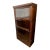 1940s French Mahogany 3-Stack Barrister Bookcase W/Beveled Glass For Sale