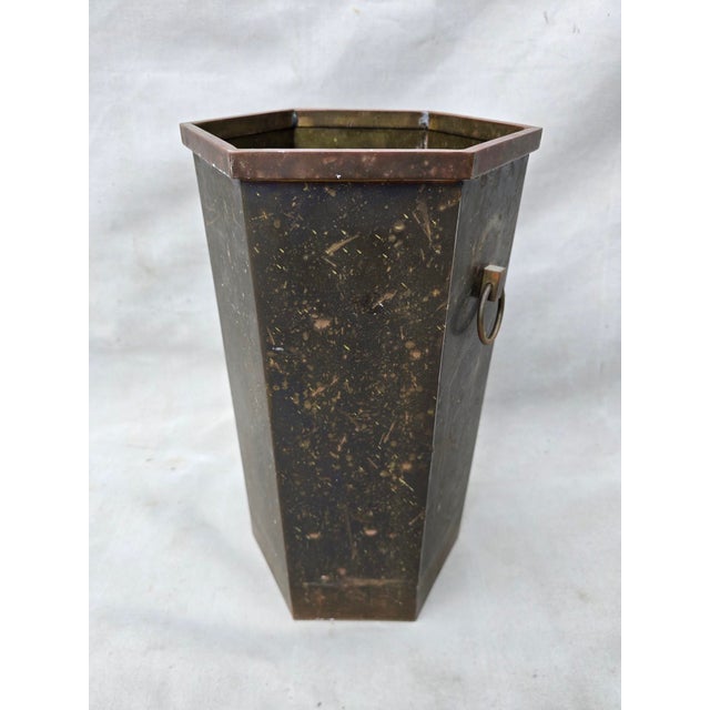 1950s 1950s Frederick Cooper Copper Umbrella Stand For Sale - Image 5 of 9