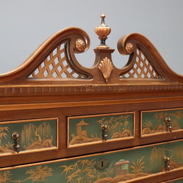 Antique Bar Cabinet Chinoiserie in Mahogany, United Kingdom, 1900 For Sale - Image 4 of 13