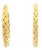 18k Gold Woven Hoop Earrings, A Pair For Sale
