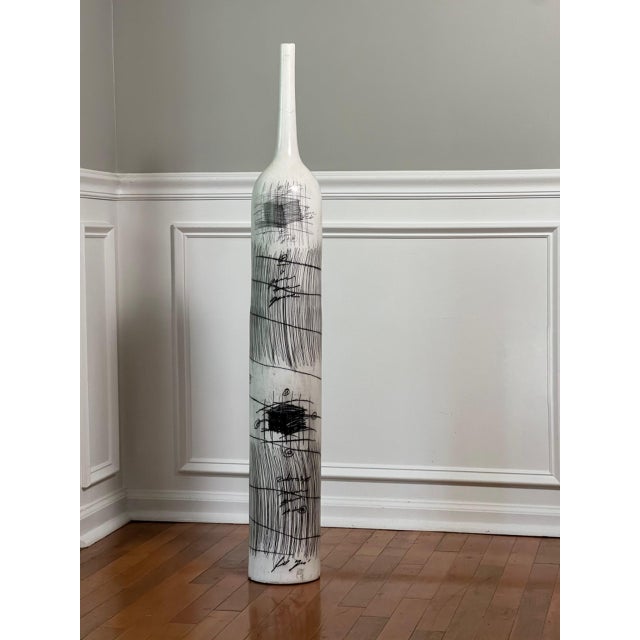 Contemporary Yuri Zatarain Large Floor Vase, "Sketchbook" Series, 1990s For Sale - Image 3 of 14