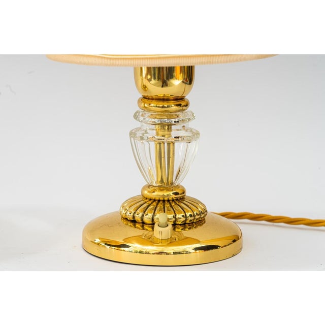 Mid-Century Modern Bakalowits Table Lamps with Fabric Shades, Vienna, 1950s, Set of 2 For Sale - Image 3 of 15