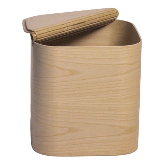 Ash Wood Laundry Basket with Flexible Lid by Villahomecollection For Sale