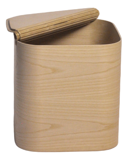 Ash Wood Laundry Basket with Flexible Lid by Villahomecollection
