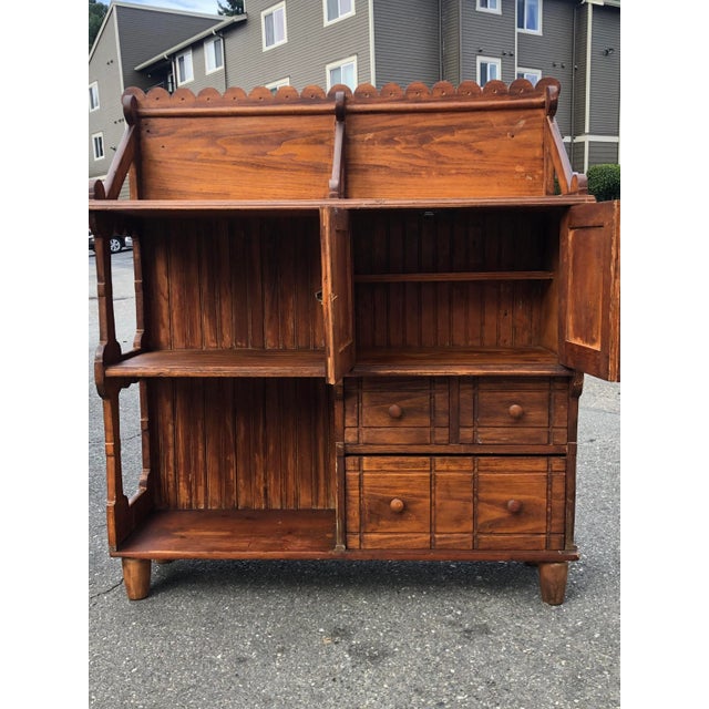 American Late 19th Century Early American Bench Made Storage Cabinet For Sale - Image 3 of 9