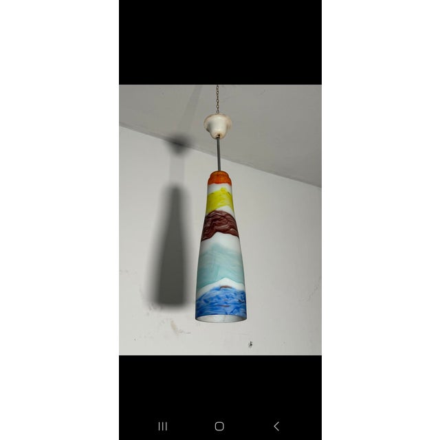 Murano Glass Pendants in the style of Massimo Vignelli, 1950s, Set of 2 For Sale - Image 6 of 10