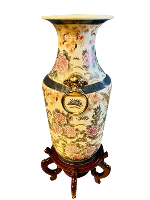 Vase with Gold Lion Ring by Chung Ah Porcelain Company, 1974